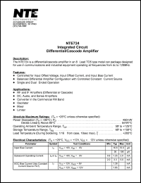 NTE724 Datasheet