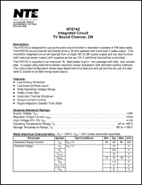 NTE742 Datasheet