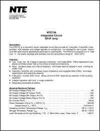 NTE744 Datasheet