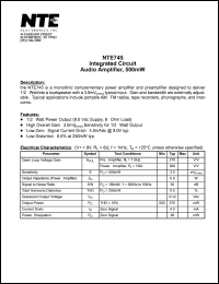 NTE745 Datasheet