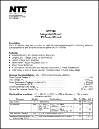 NTE748 Datasheet