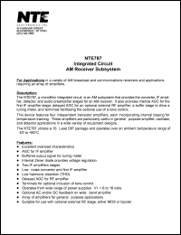 NTE787 Datasheet