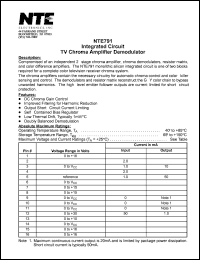 NTE791 Datasheet
