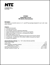 NTE801 Datasheet
