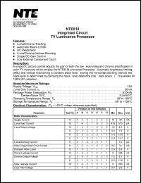 NTE818 Datasheet