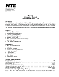 NTE828 Datasheet