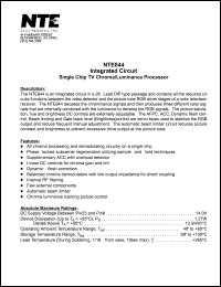 NTE844 Datasheet