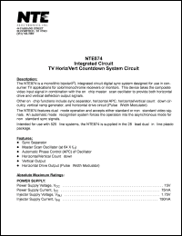 NTE874 Datasheet