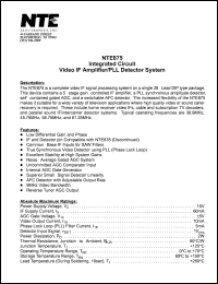 NTE875 Datasheet