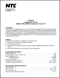 NTE879 Datasheet