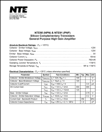 NTE91 Datasheet