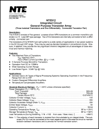 NTE912 Datasheet