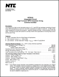 NTE916 Datasheet
