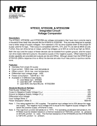 NTE922 Datasheet