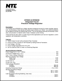 NTE923 Datasheet
