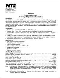 NTE937 Datasheet