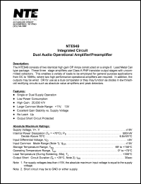 NTE949 Datasheet