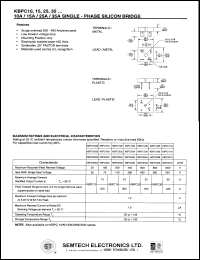 KBPC1510PW Datasheet