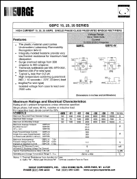 GBPC15W-005 Datasheet