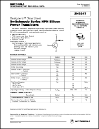 2N6547 Datasheet
