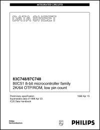 P87C748EBDDB Datasheet