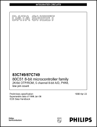 P83C749EBPN Datasheet