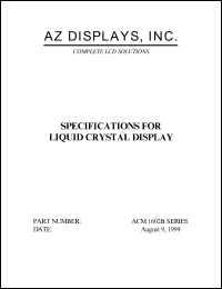 ACM1602B-RLGD-T Datasheet