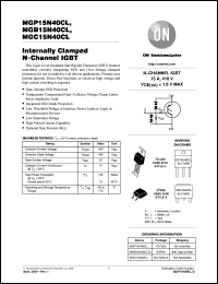 MGB15N40CLT4 Datasheet