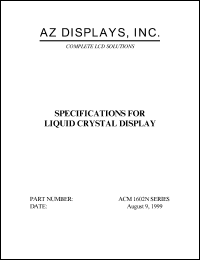 ACM1602N-NLGS-T Datasheet