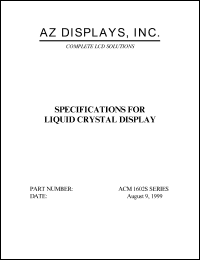 ACM1602S-RLFW-T Datasheet