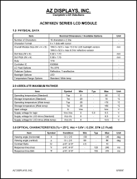 ACM1602V-FLFS-T Datasheet