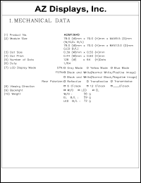 AGM1264D-RLGTD-T Datasheet