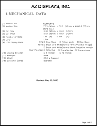 AGM1264E-MNGBD-T Datasheet