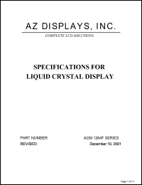 AGM1264F-NLGH-T Datasheet