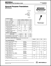 MPS2222ARLRA Datasheet