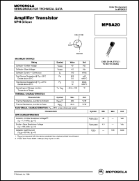 MPSA20 Datasheet