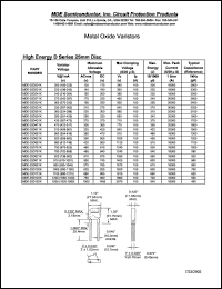 MDE-25D331K Datasheet