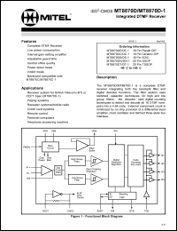 MT8870DC-1 Datasheet