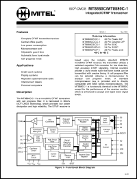 MT8880CS/CS-1 Datasheet