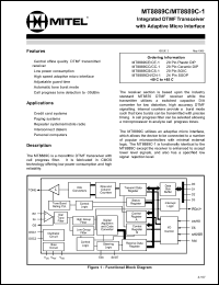 MT8889CS/CS-1 Datasheet
