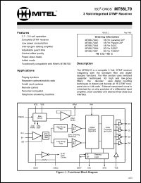 MT88L70AC Datasheet