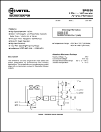 SP8830 Datasheet