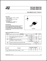 BTA20-600CW Datasheet