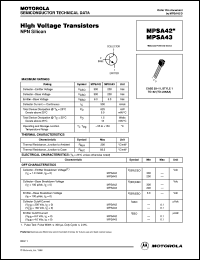 MPSA43RLRA Datasheet