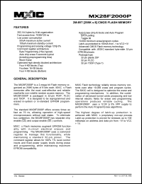 MX28F2000PTC-70C4 Datasheet