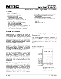 MX28F2100BTC-90 Datasheet