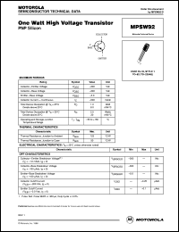 MPSW92 Datasheet