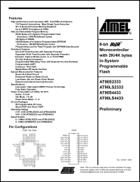 AT90LS2333-4PI Datasheet