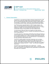 ISP1581BD Datasheet