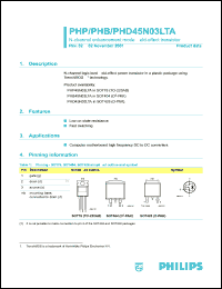 PHP45N03LTA Datasheet